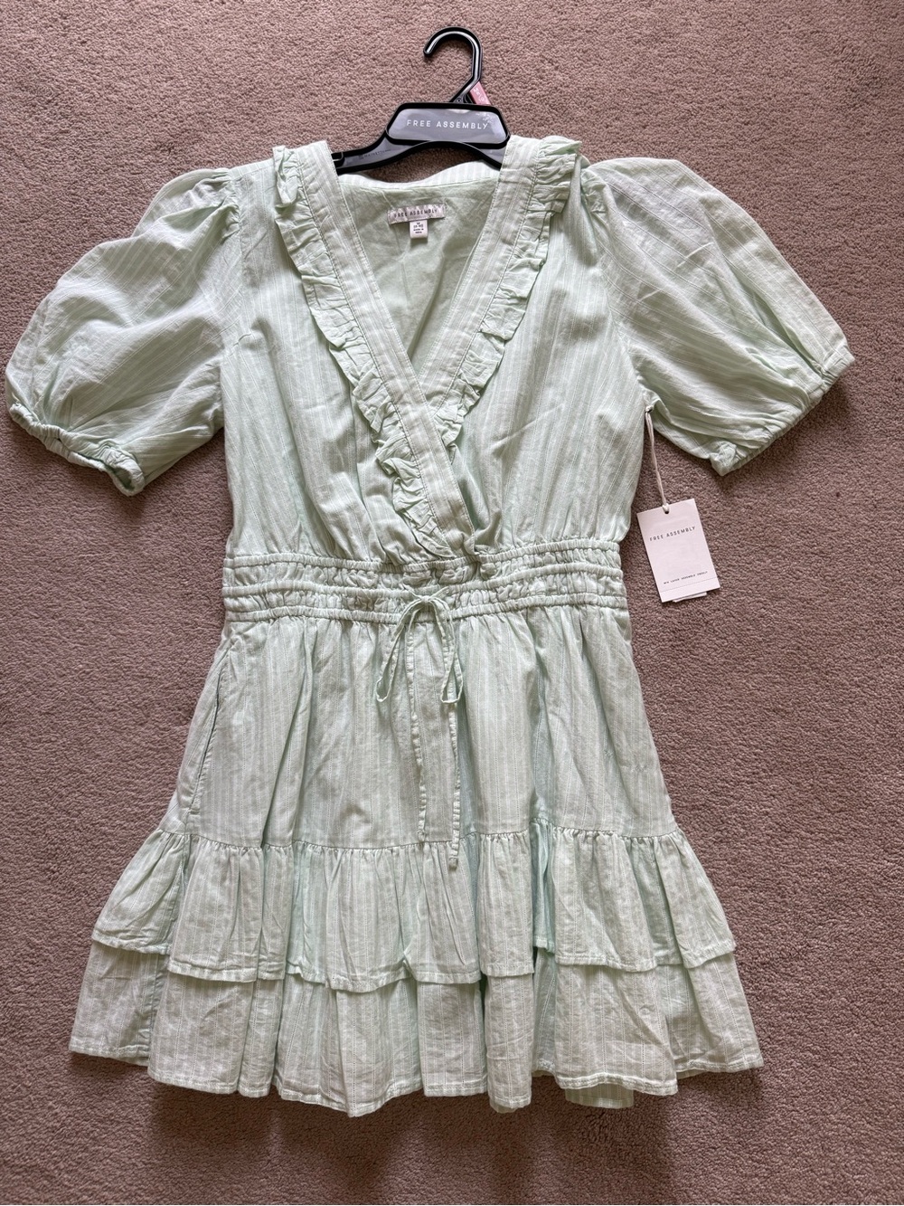 Mint Ruffle Mini Dress - Picture 4 of 4